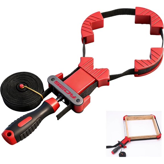 SEDY 13 ft. Belt Band Clamp Strap Clamp for Woodworking, Quick Release Frame Clamps with 90-Degree Corner Pieces$$Tools & Hardware Other