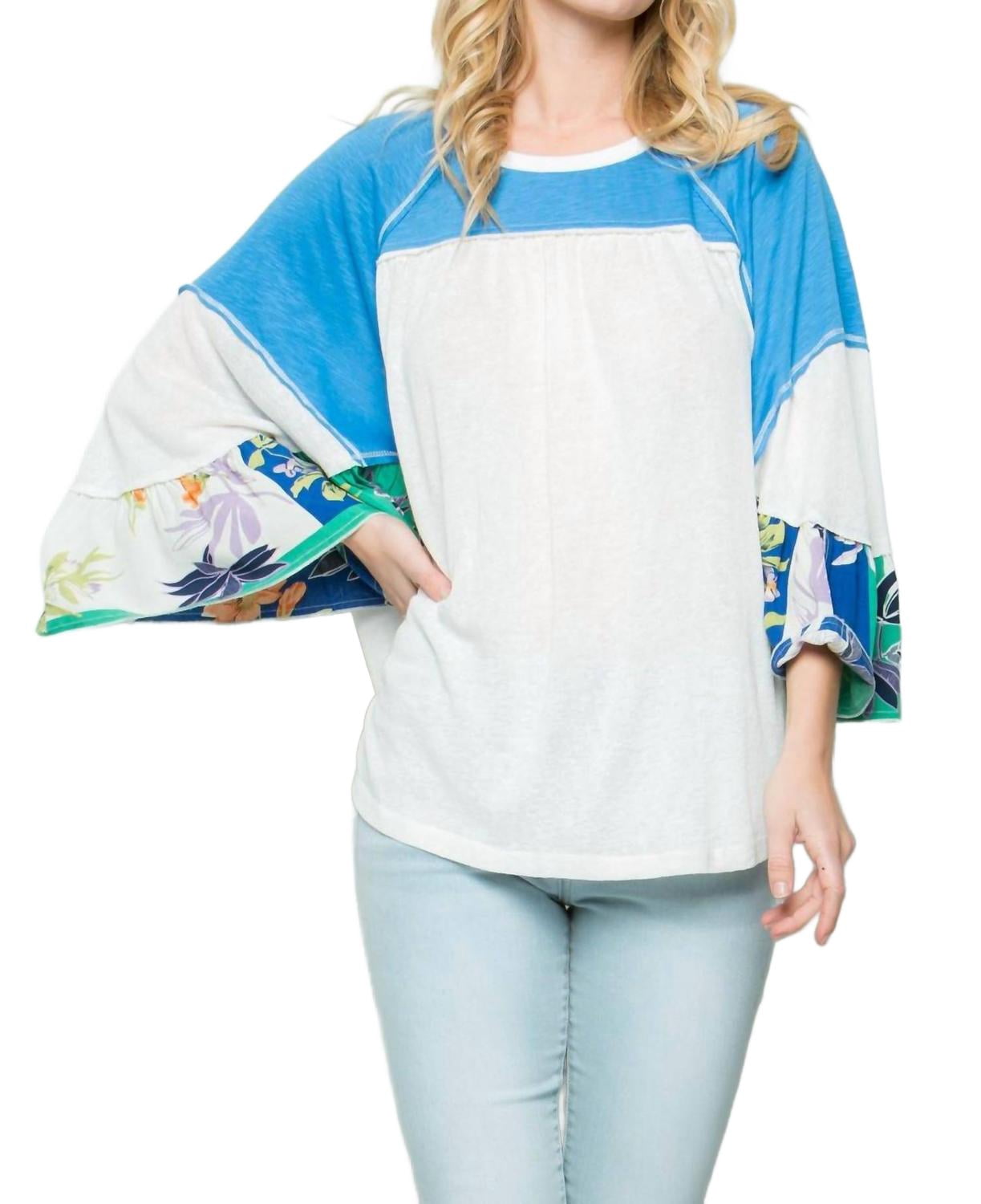 Don't Let Me Miss It Color Block Detail Top