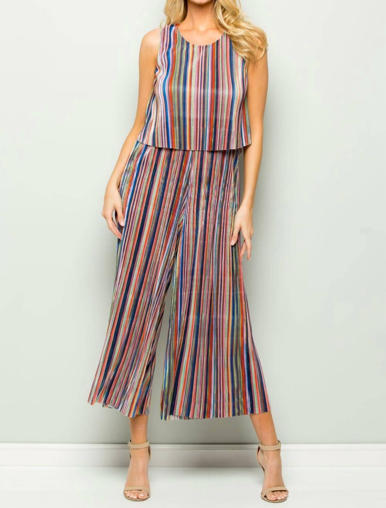 See And Be Seen Panama Stripe Jumpsuit - Walmart.com