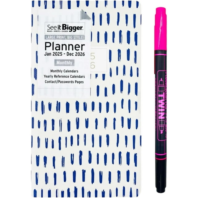 SEE IT BIGGER 2Year Monthly Pocket Planner January 2025 December