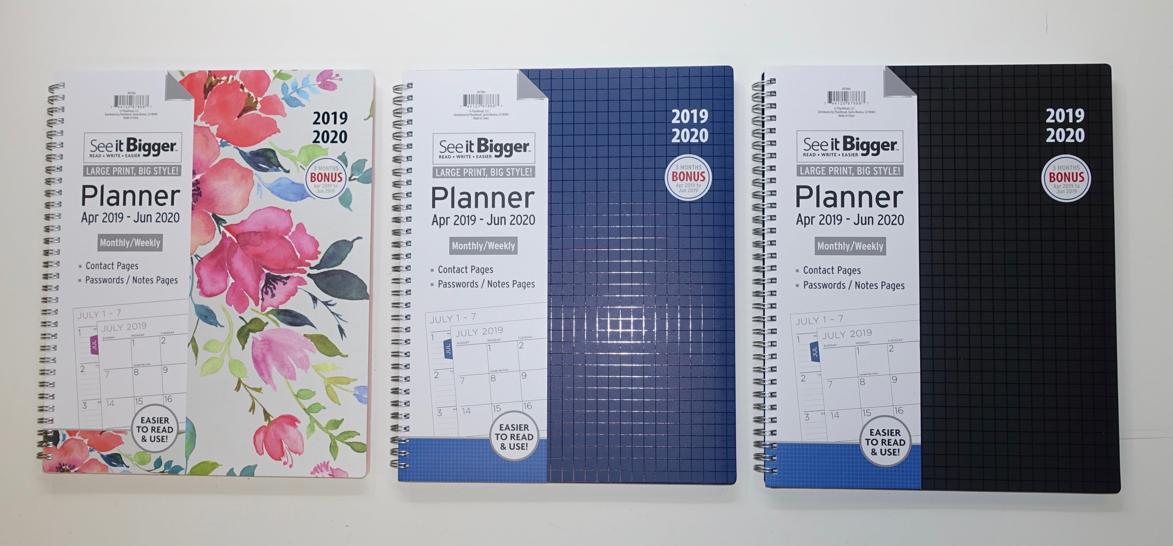 SEE IT BIGGER Large Monthly/Weekly Planner