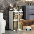 thumbnail image 1 of SEEDAY Bathroom Storage,3-Tiers Slim Waterproof Narrow Storage Cabinet,Storage Floor Cabinet with Drawers for Small Spaces,2pcs, 1 of 9
