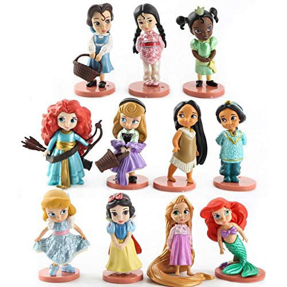 👑 Lot of 6 Kawaii Cute Disney Princess Pins - Ariel Tiana Merida Jasmine  Mulan