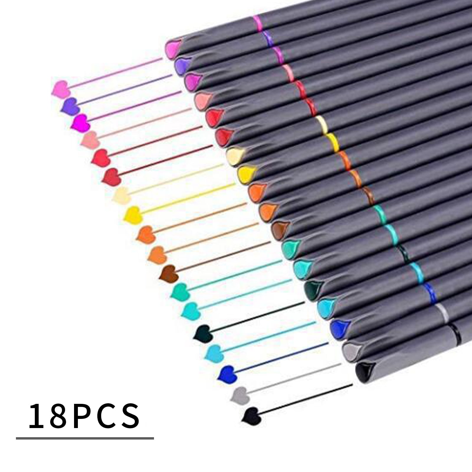 SEEKFUNNING 18 Fineliner Pens for Writing & Drawing Planner, Fine Tip Pens - Colored Pens Fineliner Pens, Journal Planner Pens for Bullet Journaling Note Taking Office School Supplies 18 Colors