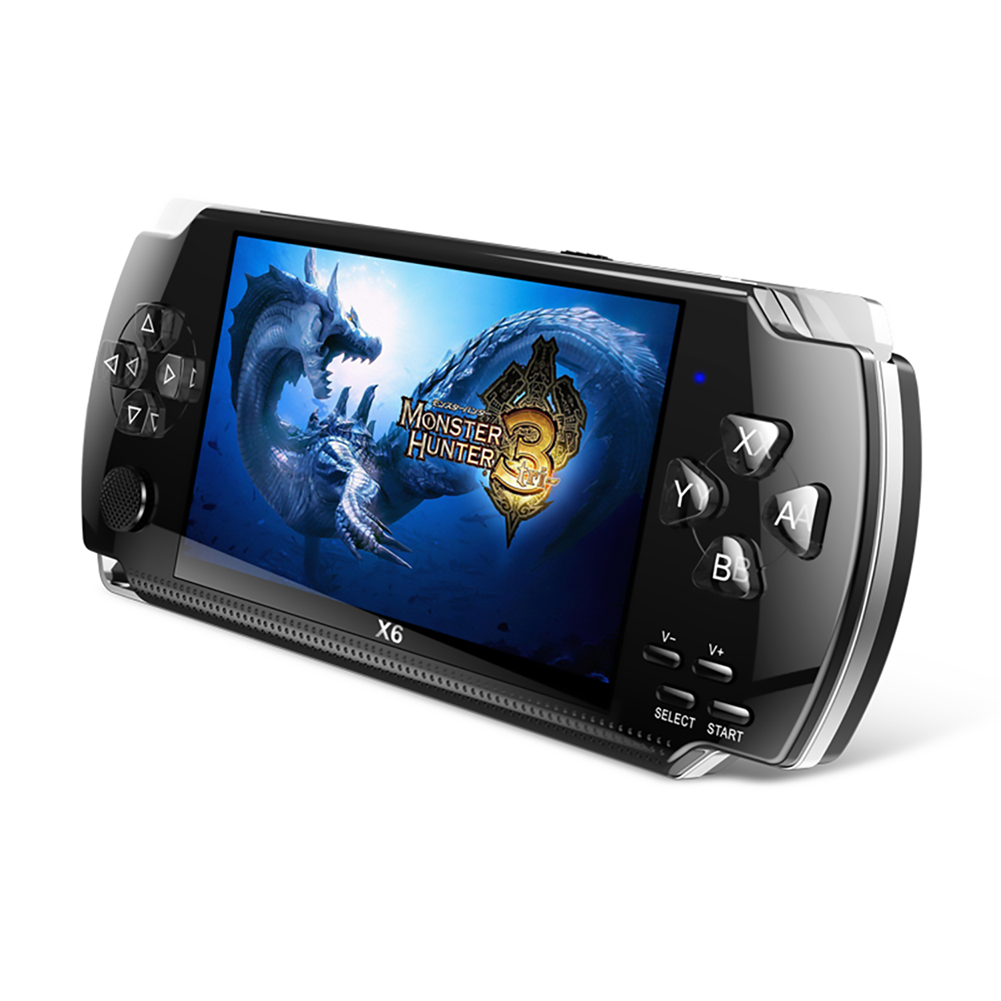 SEEKFUNNING PSP Handheld Game Machine X6 , 8GB , 4" HD Color Screen, Over 3000 Free Games, Black - image 1 of 8