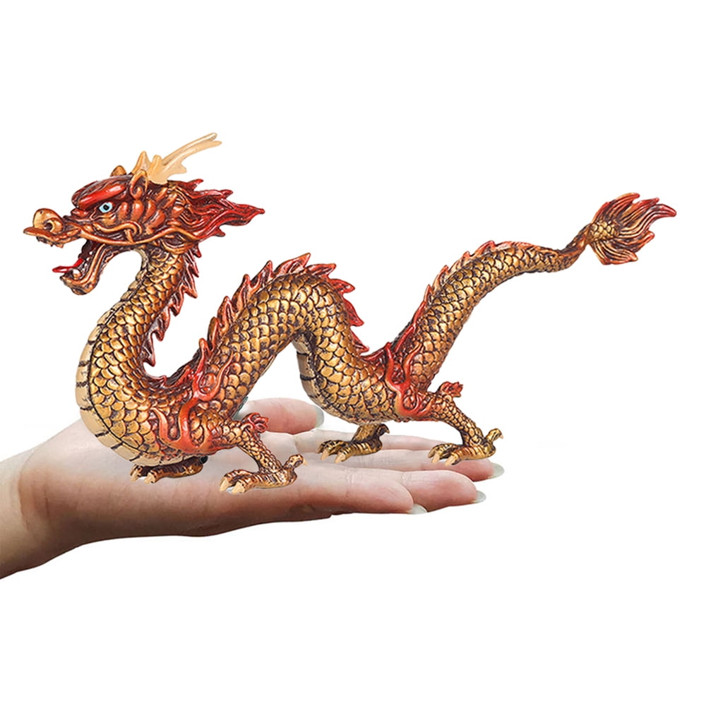 SEEKFUNNING Simulation Animal Model, Odorless Chinese Dragon Figure