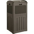 thumbnail image 1 of SEEKOL  33 Gallon Outdoor Trash Can, Hideaway Garbage Bins with Tiered Lid, Waterproof Resin Outside Waste Bins for Patio, Outside Pool, Backyard and Deck(1, Deep Brown), 1 of 6