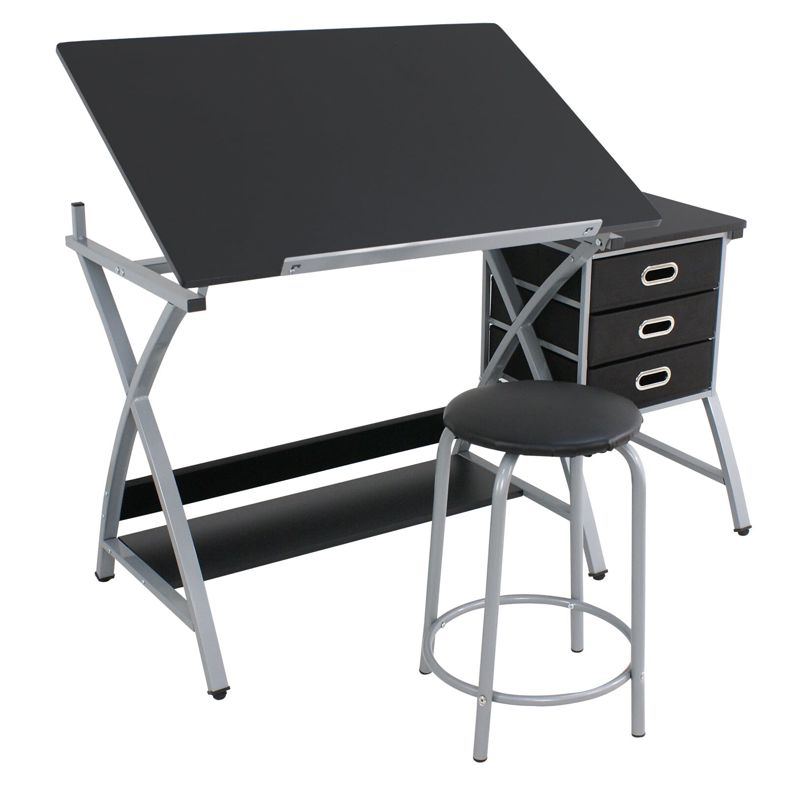 SEEKOL Adjustable Drafting Table Artist Drawing Desk with Storage ...