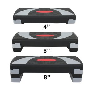 aerobic step platform adjustable with 4 risers for... ZENSTYLE 43'' Adjustable Fitness Stepper with 4 Risers, Aerobic ...