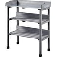 thumbnail image 1 of SEEKOL Fir Wood Potting Bench W/Storage Shelf W/Metal Tabletop with  Hook 3 Shelves Potting Table for Outdoor Garden Work Bench Gray, 1 of 7