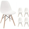 thumbnail image 1 of SEEKOL Modern Style Dining Chairs Mid Century Pre Assembled DSW Chair Classic Shell Lounge Plastic Side Chairs for Dining Room, Kitchen, Living Room Set of 4 ,, 1 of 7