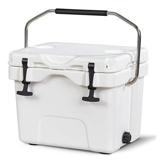 SEEKOL&nbsp; 16 Quart Cooler, 24 Can Insulated Ice Chest Box with Heavy Duty Handle and 2 Cup Holders, 3-5 Days Ice Retention, Portable Leakproof Hard Cooler for Camping, Fishing, Picnic, Outdoor