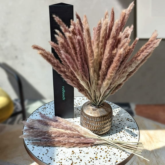 SEELOK 30Pcs  Dried Pampas Grass -Natural,Reed Grass Plumes, Dried Flower Bouquet for DIY Home Kitchen Wedding Party Decor