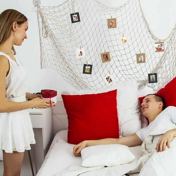 SEELOK Fishnet Wall Decorations, DIY Wall Decorations, Suitable for Bedroom, Hotel, B&B, Dormitory Wall Decorations