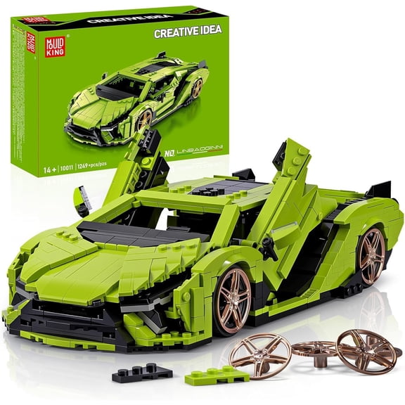 SEEMEY 10011 Sin FKP 37 Car Building Sets, 1249-Piece MOC Classic Sports Car Building Block Kits, Collectible Racing Supercar Model for Adult