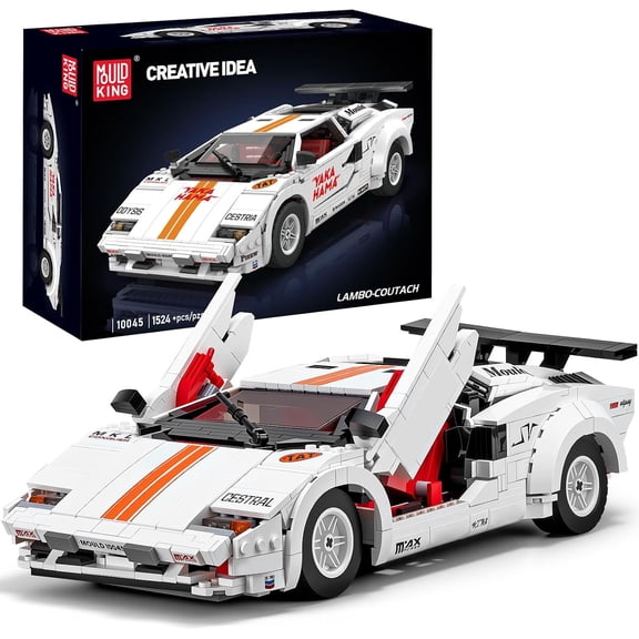 SEEMEY 10045 Technik Sport Car Building Sets, Creative Classic Lam Countach, Display Model for Home or Office Dcor, Cool Vehicles Model Kits for Adults,1524 PCS