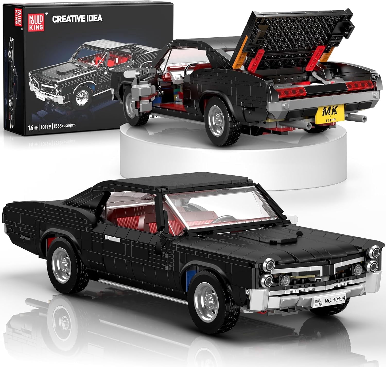 SEEMEY 10199 Classic Sports Cars Building Sets, MOC Blocks Collectible Car Model Kits, Racing Car Building Kits (1,563 Pieces)