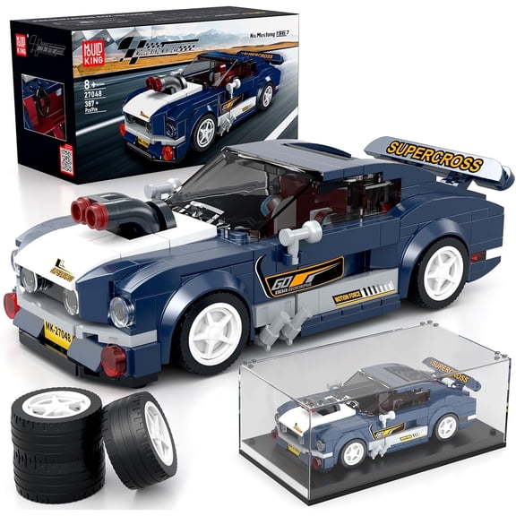 SEEMEY 1967 Classic Sports Car Building Kits, MOC Racing Car Toys Model, Vehicle Blocks Set Suitable to Build, House Decoration for Adults (387 Pcs)