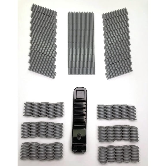 SEEMEY 60 pcs Technic Light Grey Worm and Rack Gear Set Screw Track Kit Part Piece Mindstorms NXT Robot Robotics Assortment Pack ev3 Motor