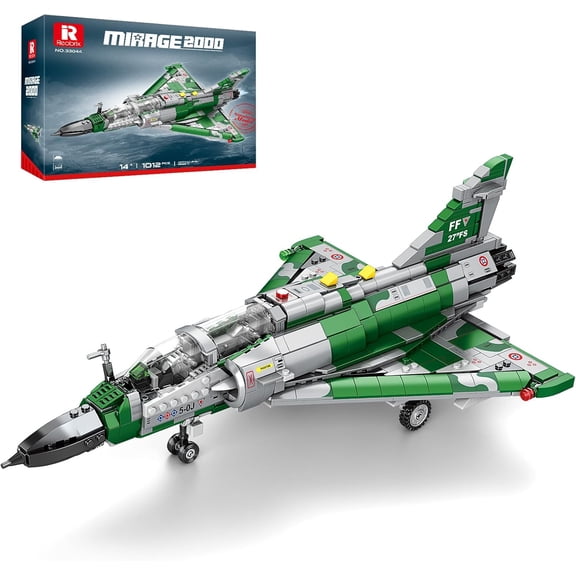 SEEMEY Mirage 2000 Fighter Jet Building Kit for Adults ,1012 PCS Military Airplane Model Set, STEM Aircraft Toy with Openable Cockpit & Retractable Landing Gear