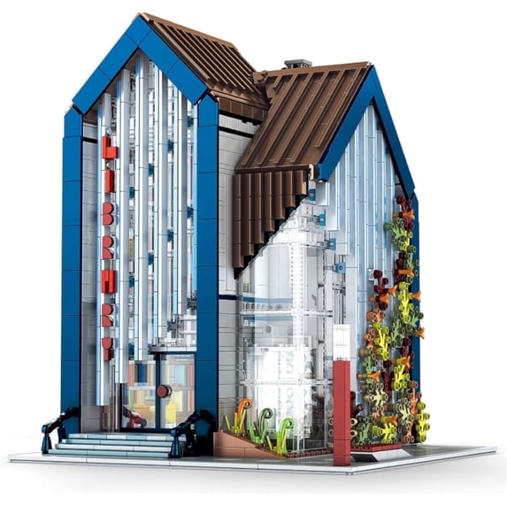SEEMEY Modern Library Glass Modular Building Blocks Set