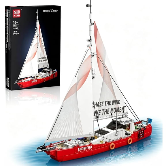 SEEMEY  Modern Sailboat Building Kits, Ocean Explorer Boat Modelt for  Adult