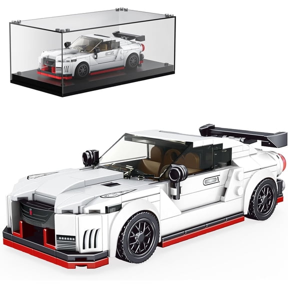 SEEMEY Speed Champion Car Models Building Toys with Display Case, 27031 Model Car Kits Building Blocks, Race Car Building Sets, JDM Kits for Adults(356PCS)