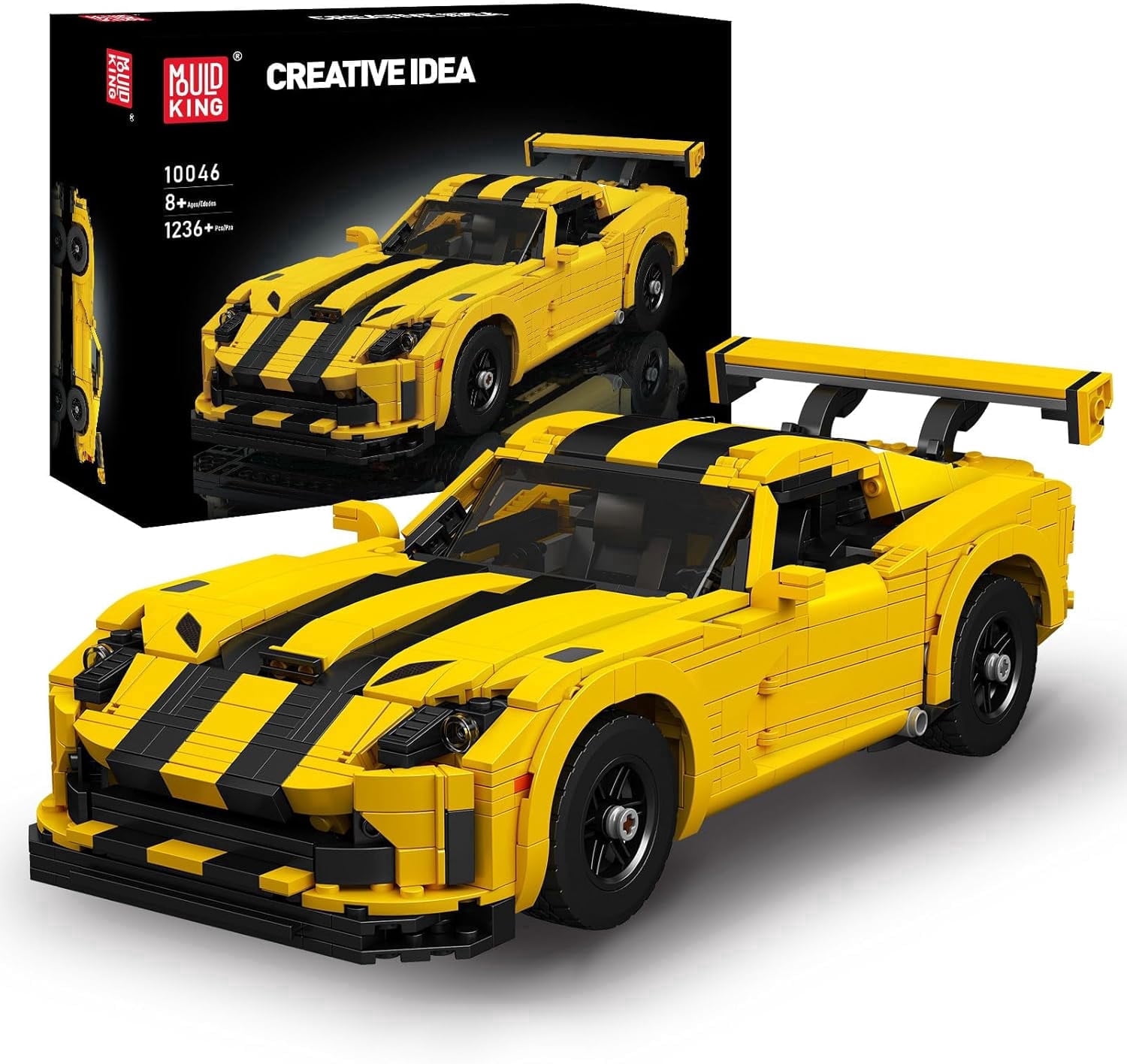 SEEMEY Supercar Building Block Kits, Dodge Viper Car Model Building Sets, MOC Car Gift for Adult Collections Enthusiasts, 1236 Pieces