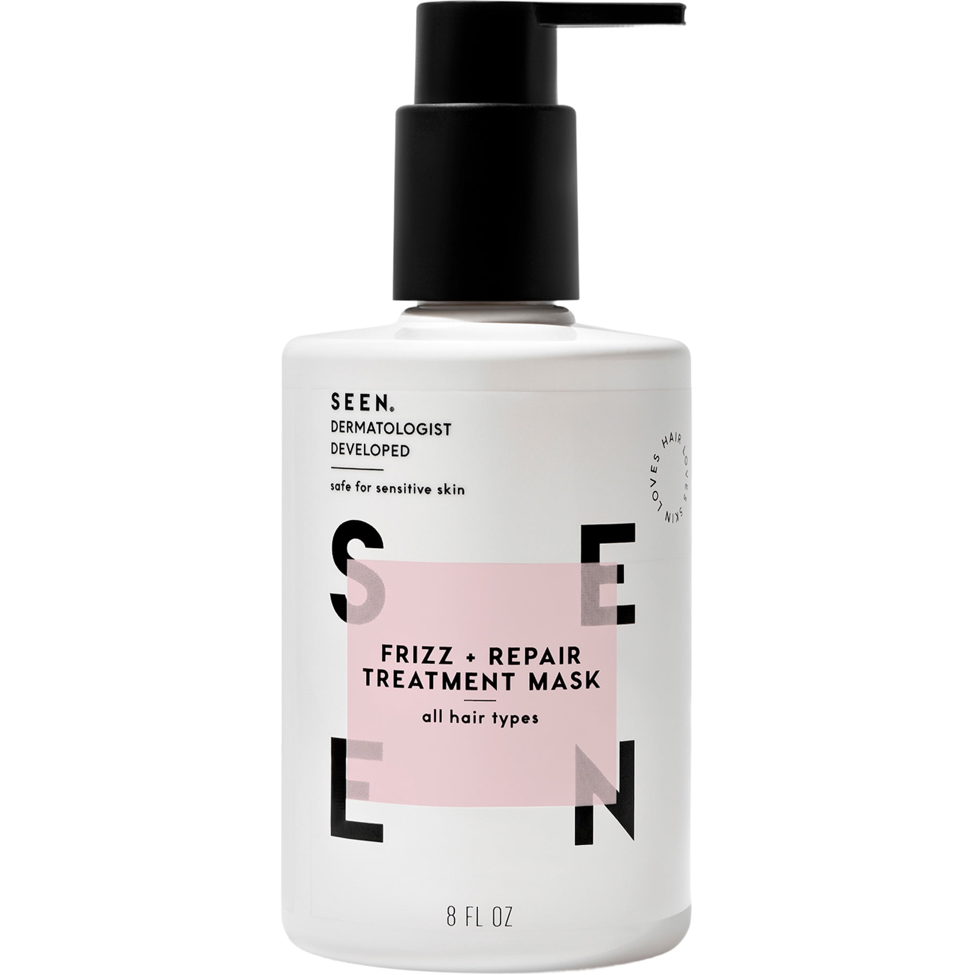 SEEN Frizz + Repair Treatment Mask - Scented- Fights Frizz, Repairs Damage for Stronger, Smoother, Healthier-Looking Hair - Safe for Sensitive Skin - 8 fl oz