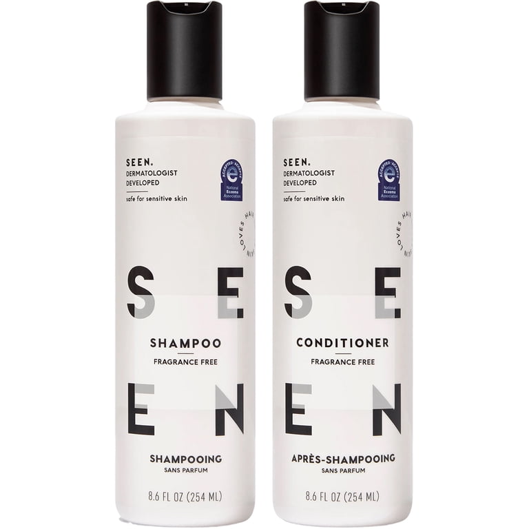 SEEN Shampoo & Conditioner Bundle, Fragrance-Free - Non