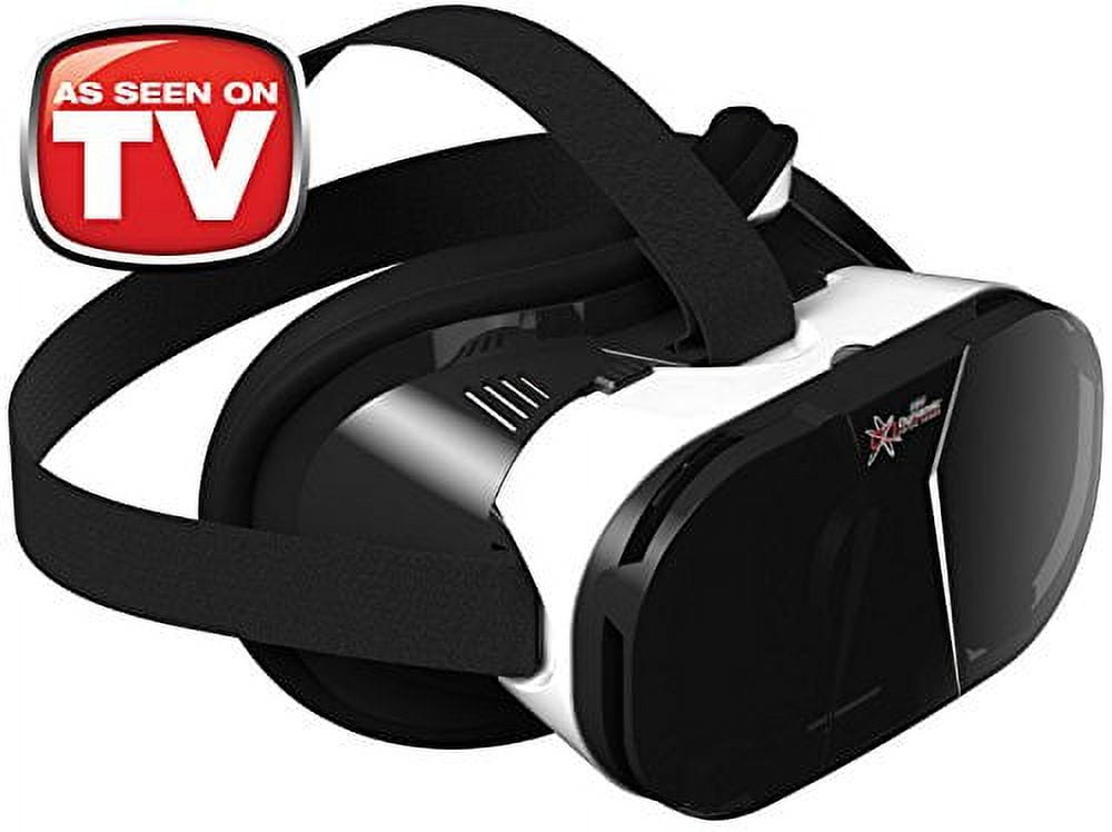 AS SEEN ON TV! Dynamic Virtual Viewer (DVV) 3D Glasses | Smartphone Video Virtual Reality VR Headset Player -- (Black/White) IOS and Android Compatible