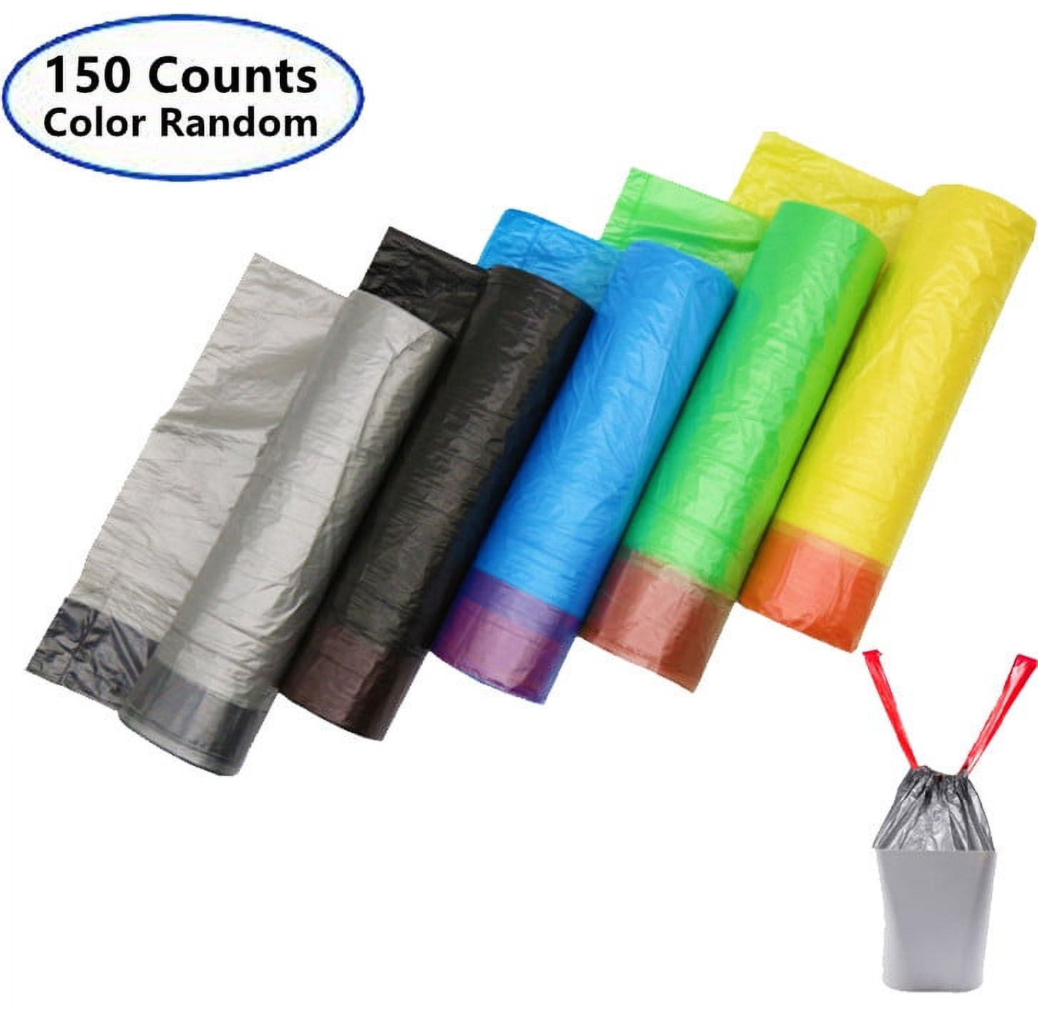 SEENDA Trash Bags ,4Gallon Trash bags Strong Rubbish Bags Wastebasket Liners  Bags for Kitchen Bathroom Office Car(225Counts,Random color) 