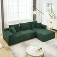 thumbnail image 1 of SEENYOO 108.7" Lounge Sofa, Green Sofa Bed for Living Room, Modular L-Shape Cloud Couch with Memory Foam & Oversized Chaise, 3-Seat Sectional, 1 of 9