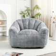 thumbnail image 1 of SEENYOO 41.40" Cloud Couch, Couches for Living Room, Bean Bag Chair with Armrests, High-Density Foam, Comfy Reading Chair for Adults, Multi-Room Use, Dark Gray, 1 of 13