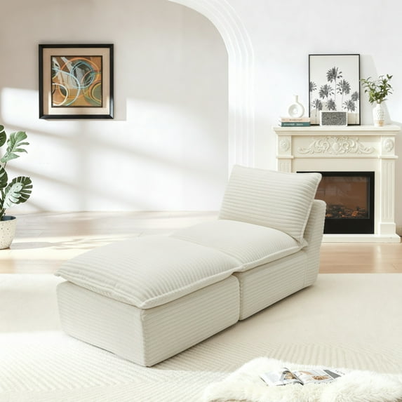 SEENYOO Corduroy Cloud Sofa, Freely Combined Modern Couch, Cozy Seating Experience, Living Room Apartment Office Use