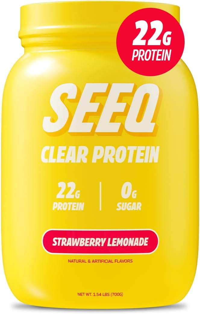 SEEQ Clear Whey Isolate Protein Powder, Strawberry Lemonade 25