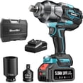 thumbnail image 1 of SEESII Cordless Impact Wrench 3/4" 1180FT-LBS(1600N.m) High Torque Brushless Electric Impact Gun with 18V 1x5.0Ah Battery, 1 of 9