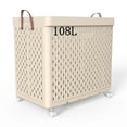 thumbnail image 1 of SEESPRING 108L Large Laundry Basket with Wheels,Collapsible Clothes Basket Organizer Laundry Basket,Plastic Dirty Clothes Laundry Hamper, 1 of 7