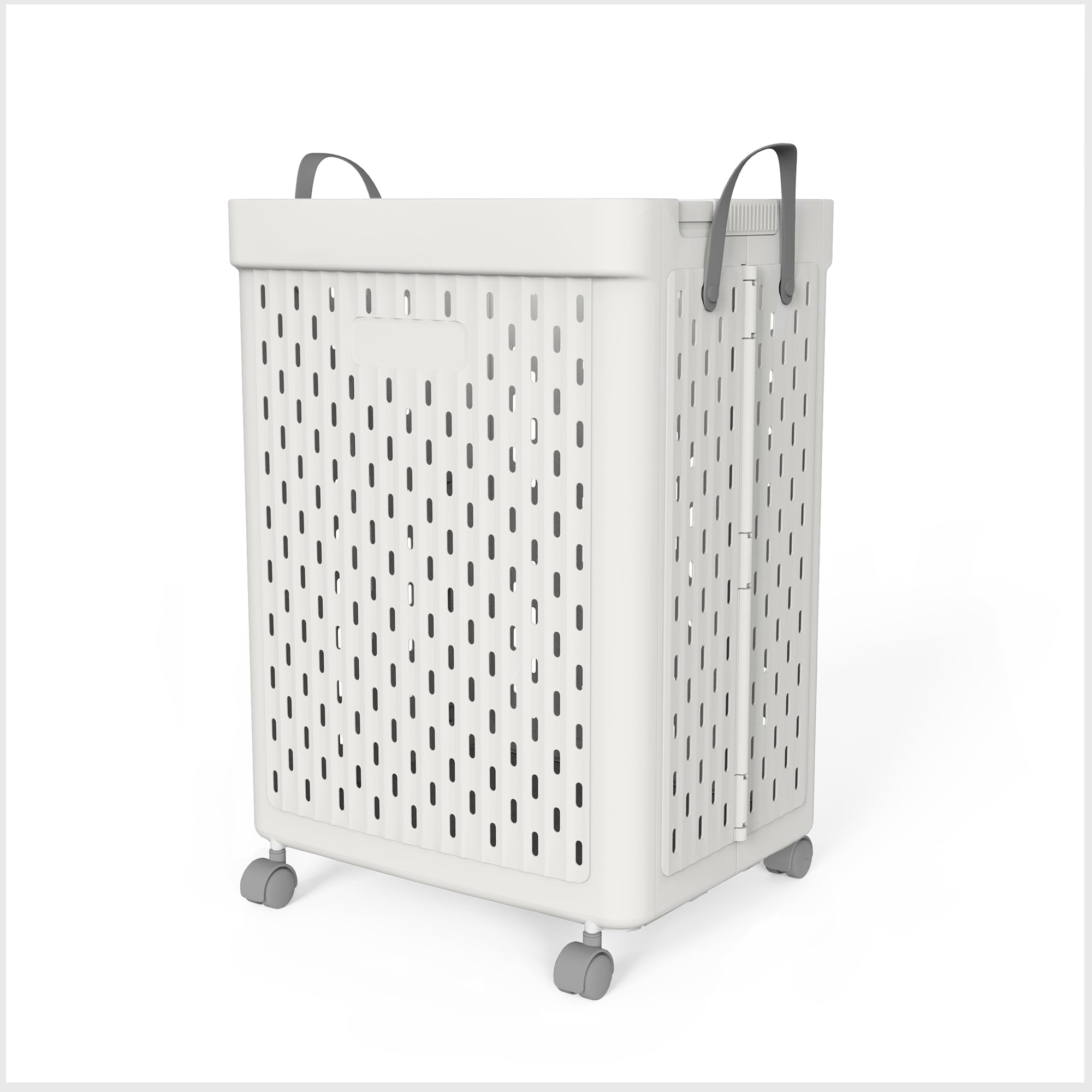 SEESPRING X-Large Collapsible Laundry Hamper with Clothing Storage Bin for Balcony,Storage Decorative Laundry Basket,53L