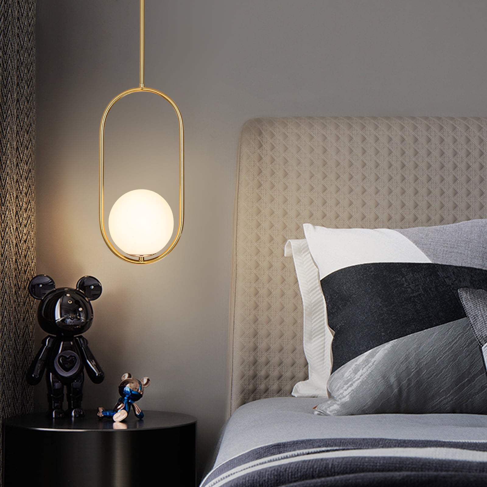 SEEU Modern Gold Globe Kitchen Island Pendant Lights