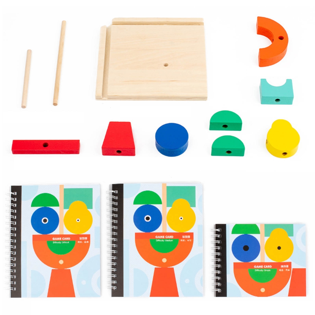 SEEXDDT Wood 3D Projection Toy Building Block Toy for Kids Logical ...