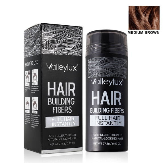 Hair Fibers for Thinning Hair - 27.5g Bottle Hair Powder, Hair Thickener & Topper for Fine Hair for Men Women, Dark Brown