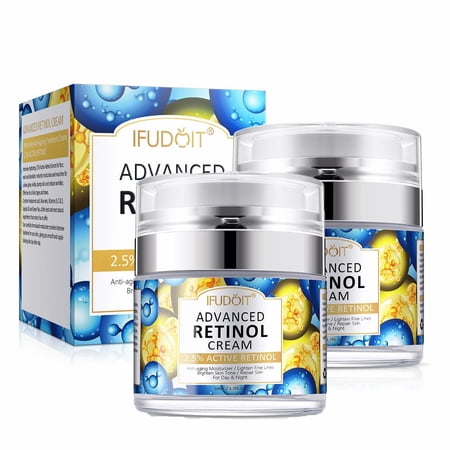 Retinol Cream for Face, Anti Aging Cream, Retinol Moisturizer 1.7 oz - 2 Pack