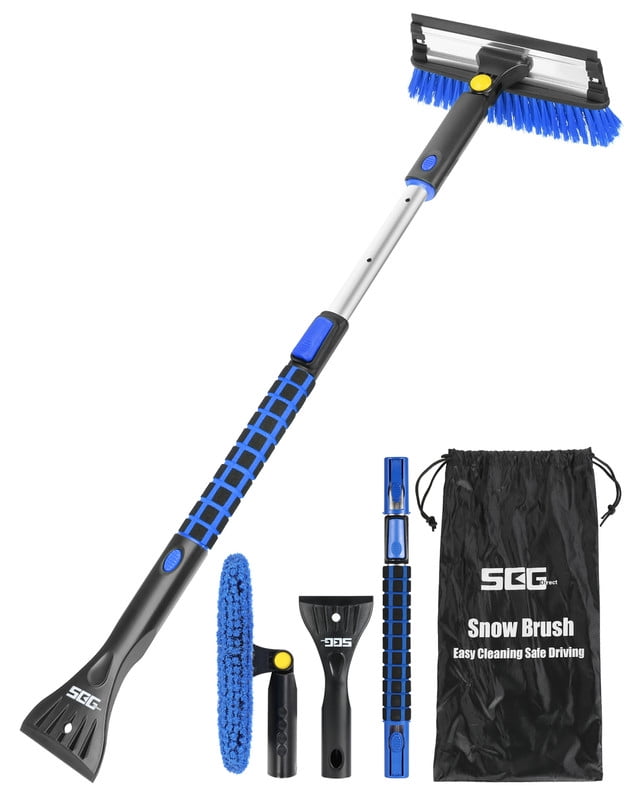 SEG Direct 39" Extendable Snow Brush with Squeegee Ice Scraper