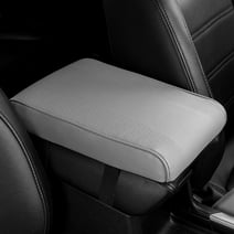 SEG Direct Car Center Console Cover, Breathable Leather Auto Armrest Cover, Memory Foam Arm Rest Cushion, Universal Car Seat Box Cover Car Interior Accessories, Gray