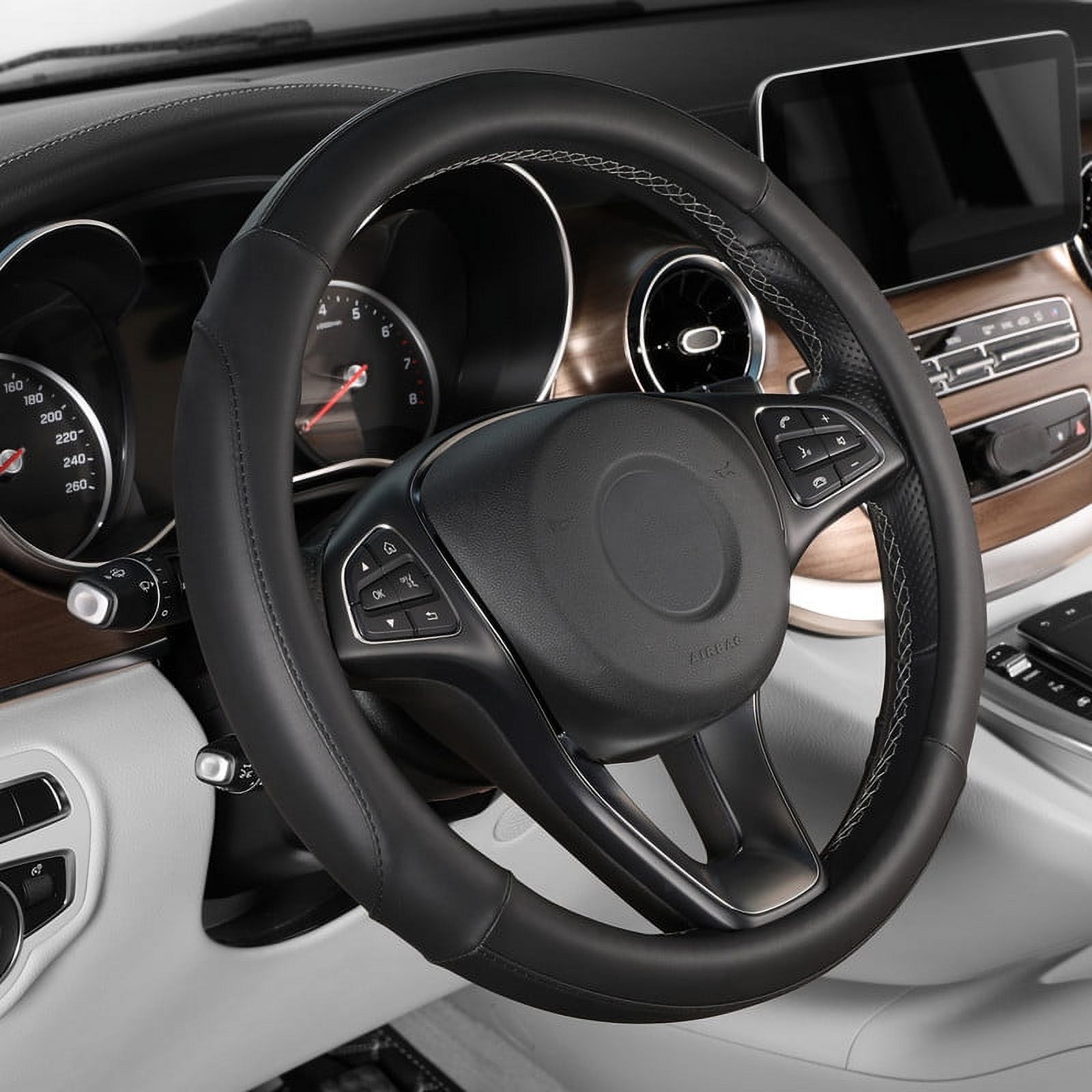 SEG Direct Car Steering Wheel Cover for All StandardSize Steering