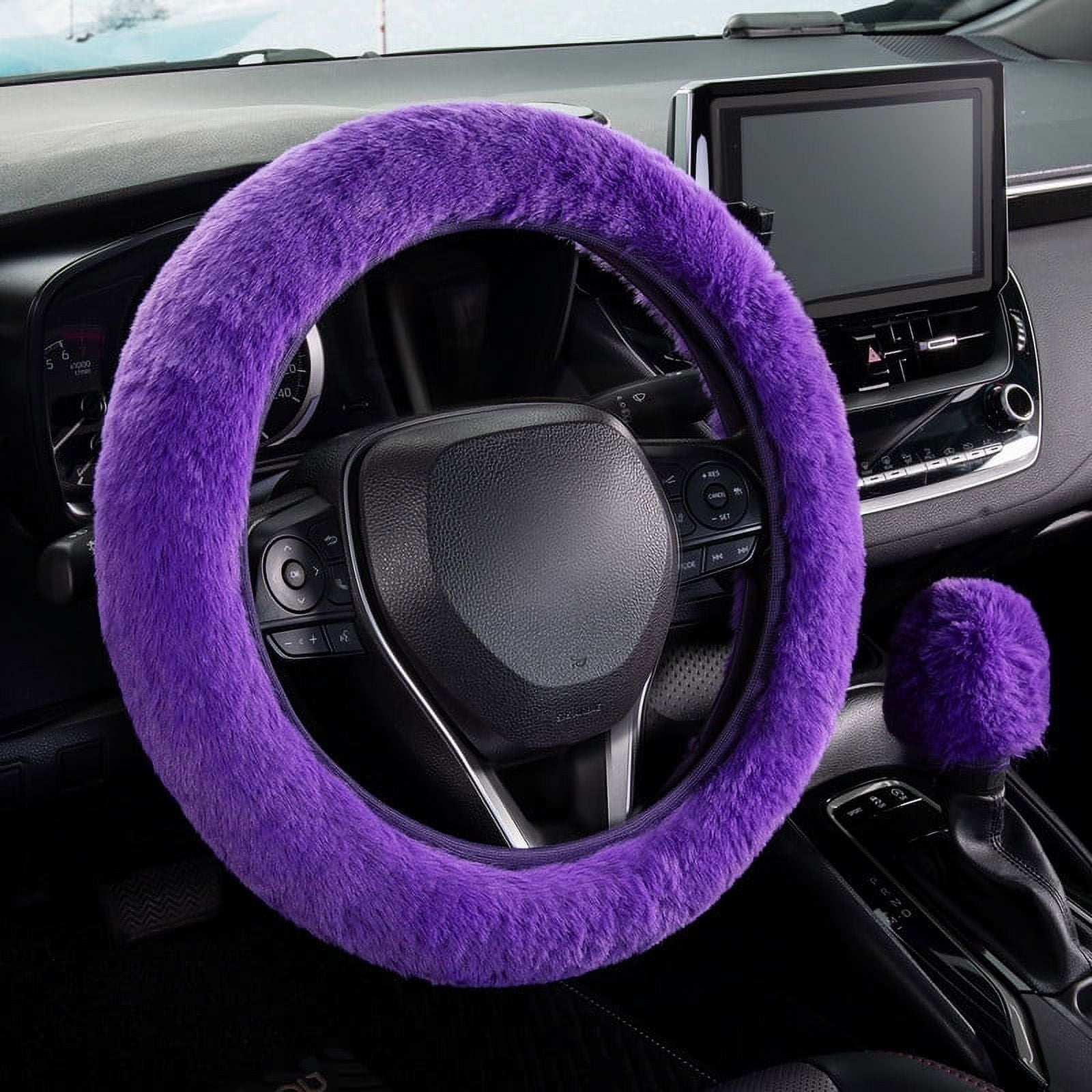 Purple steering wheel cover discount