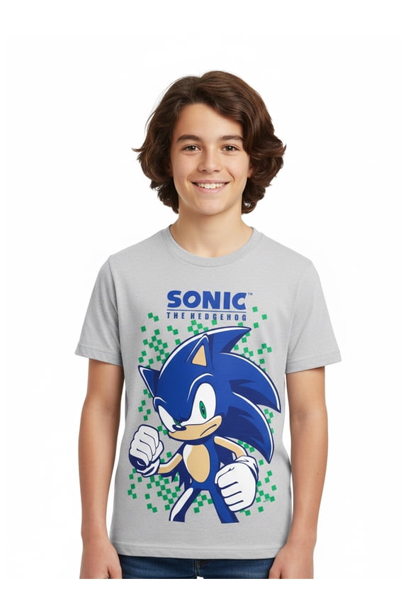 Sonic the Hedgehog Boys' & Big Boys', Short Sleeve, Graphic T-shirt, Sizes 4-18