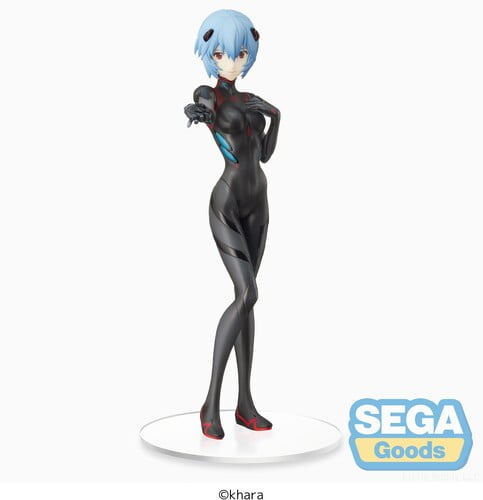 Rei Ayanami Black and Blue Plastic Anime Figure