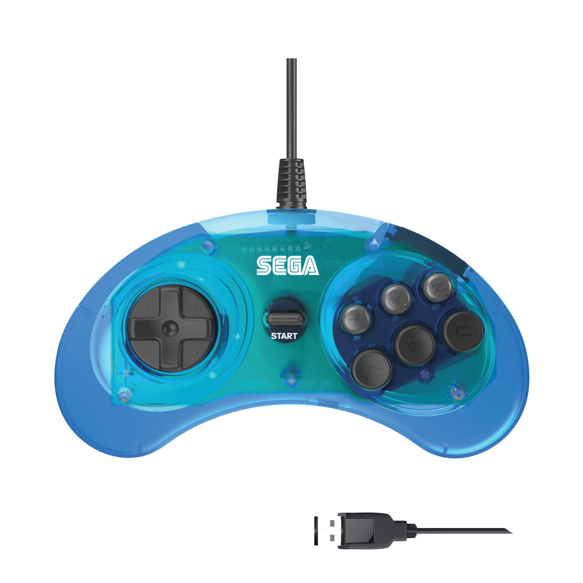 SEGA Genesis® 6-button Arcade Pad, Blue - image 1 of 2